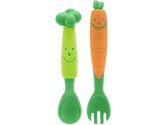 Dr. Sears Flatware Set, Green/Orange, 9 Months (Dr. Sears: 707226570521)