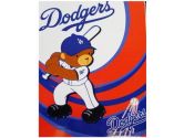 MLB Dodgers Raschel Blanket 40in x 50in - Baby Blanket (MLB: 087918869981)