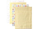 Luvable Friends- 4-Pack Flannel Receiving Blankets, Yellow (Luvable Friends: 660168430479)