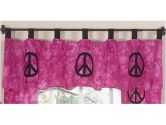 Pink Groovy Peace Sign Tie Dye Window Valance by Sweet Jojo Designs (Sweet Jojo Designs: 812305019140)