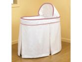 Forever Mine Pink Trim Bassinet Liner/Skirt and Hood - Size 16 x 32 (Baby Doll: 009243029564)