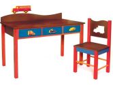 Room Magic Desk/Chair Set, Boys Like Trucks Chocolate (Room Magic: 854652002031)