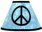 Turquoise Groovy Peace Sign Tie Dye Lamp Shade by Sweet Jojo Designs (Sweet Jojo Designs: 812305019539)