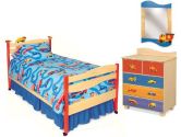 Room Magic Natural Bedroom Set, 5 Piece, Boys Like Trucks (Room Magic: 890400002816)