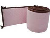 American Baby Company 152SS-PCH Minky Dot Cradle Bumper with Chocolate Trim (Pink) (American Baby Company: 656173155759)