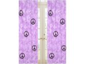 Purple Groovy Peace Sign Tie Dye Window Treatment Panels by Sweet Jojo Designs - Set of 2 (Sweet Jojo Designs: 812305019737)