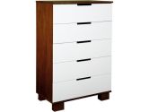 Babyletto Modo 5 Drawer Chest in Espresso and White Finish (BabyLetto: 048517007402)