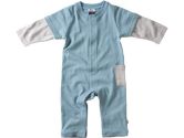 Babysoy Layered Sleeve One Piece, Ocean, 0-3 months, 1-Pack (Babysoy: 814961011636)