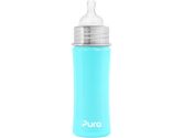 Pura Stainless Kiki- Infant Bottle Stainless Steel, 11 Ounce, Aqua Blue, 6 Months (Pura Stainless Kiki: 897261002276)