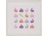 Green Frog Art Animal Sudoku Series Framed Art, Rabbits (Green Frog Art: 815018011661)