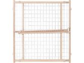 Evenflo 529 Position & Lock Plus Gate- Clear Wood-White Mesh (Evenflo: 037434525076)