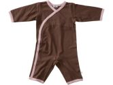 Babysoy Kimono One Piece, Chocolate/Petal, 0-3 months, 1-Pack (Babysoy: 814961010400)