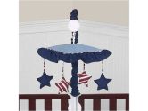 Red, White & Blue Vintage Aviator Musical Baby Crib Mobile by Sweet Jojo Designs (Sweet Jojo Designs: 810519017853)