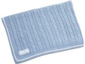 Crown Crafts Nautica Kids William Light Blue Cable Knit Blanket (Crown Crafts: 085214029283)