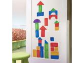 Wallies Peel and Stick Wall Play Wooden Blocks Mural (Wallies: 714731135343)