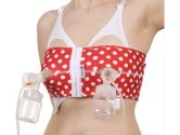 PumpEase Fabulous 50's Collection hands-free pumping bra - T-bird Red - L (PumpEase: 628206001104)