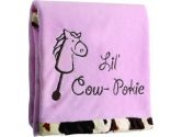 Manual Woodworkers Lil' Cow-Pokie Baby Blanket, Cowgirl Pink, 30 X 40 (Manual Woodworkers: 725734608833)