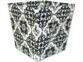 Trend Lab 100764-Md Medium Fabric Storage Bin- Versailles Black & White Scroll Twill Covered Wire Frame (Trend Lab: 846216009112)