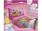 Disney Princess 4 Piece Toddler Bedding Set "Princess Hearts" Collection (Disney: 085214058856)