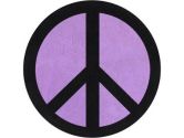 Purple Groovy Peace Sign Tie Dye Accent Floor Rug by Sweet Jojo Designs (Sweet Jojo Designs: 846480007807)