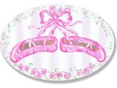 The Kids Room Pink Ballerina Slipper Oval Wall Plaque (The Kids Room by Stupell: 049182005502)