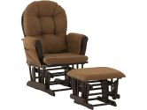 Stork Craft 06550-69B Hoop Glider and Ottoman (Black/Chocolate) (Stork Craft: 056927079834)