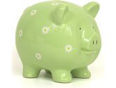 Child to Cherish Large Daisy Pig Bank, Green (Child to Cherish: 025094360731)