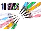 5 x 2 Way Dotting Marbleizing Pen Set with "Hello Kitty" Gold Nail Art Decora... (Quality Deals: 628586916388)