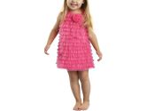 Mud Pie Inc Hot Pink Chiffon Ruffle Dress (Mud Pie Inc: 718540134146)