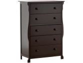 Stork Craft 03585-10B Carrara 5 Drawer Dresser (Black) (Stork Craft: 056927085217)