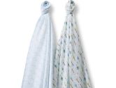 SwaddleDesigns Swaddle Duo Blanket, Cute and Wild, 1 Pack (SwaddleDesigns: 810284015023)