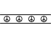 Groovy Peace Sign Baby and Kids Wall Border by Sweet Jojo Designs (Sweet Jojo Designs: 846480003410)