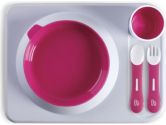 Hoppop Atablo Tray/Bowl/Cup Child's Feeding Set, Fuchsia (Hoppop: 884392547332)