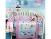 SoHo Mermaids Baby Crib Nursery Bedding Set 14 pcs included Diaper Bag with Changing Pad, Accessory Case & Bottle Case (SoHo Designs: 882864218506)