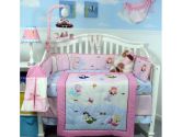 SoHo Mermaids Baby Crib Nursery Bedding Set 14 pcs included Diaper Bag with Changing Pad, Accessory Case & Bottle Case (SoHo Designs: 882864218506)