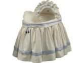 Baby King and Queen Blue Bassinet Liner/Skirt and Hood - Size: 13x29 (Baby Doll: 009243044079)