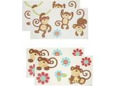 CoCo & Company Melanie The Monkey Removable Wall Appliques (Cocalo: 680601316405)