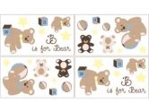 Teddy Bear Chocolate Wall Decal Stickers by Sweet Jojo Designs - Set of 4 Sheets (Sweet Jojo Designs: 846480010258)