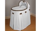 Perfectly Pretty Chocolate Bassinet Liner/Skirt and Hood - Size: 16x32 (Baby Doll: 009243043744)