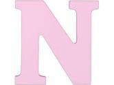 8-Inch Wall Hanging Wood Letter N Pink (KidKraft: 022791527115)