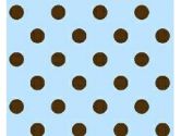 SheetWorld Crib / Toddler Sheet - Brown Polka Dots Blue Woven - 28 inches x 52 inches (71.1 cm x 132.1 cm) - Made In USA (sheetworld: 816713011512)