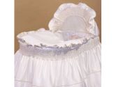 Ruffled Tiered Bassinet Liner/Skirt and Hood Size: 17x31 (Baby Doll: 009243041818)