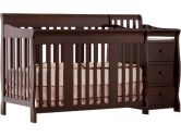 Stork Craft 04586-479 Portofino 4-In-1 Fixed Side Convertible Crib and Changer (Espresso) (Stork Craft: 056927084623)