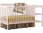 Stork Craft 04526-101 Milan 2-In-1 Fixed Side Convertible Crib and Changer (White) (Stork Craft: 056927084975)