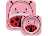 Skip Hop Zoo Melamine Plate and Bowl Set, Lady Bug (Skip Hop: 879674006430)