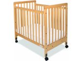 Foundations 1631040 Foundations SafetyCraft Compact Fixed-Side Crib in Natural, with Adjustable Mattress Board, Slatted (Foundations: 183317005934)