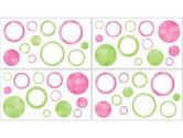 Circles Pink Wall Decal Stickers by Sweet Jojo Designs - Set of 4 Sheets (Sweet Jojo Designs: 846480009764)