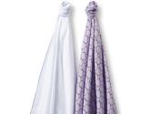 SwaddleDesigns Swaddle Duo Blanket, Lavender, 1 Pack (SwaddleDesigns: 810284014972)