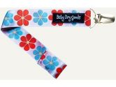 Baby Dry Goods 030-23 Red-Blue-Yellow Flower Pacifier Clip (Baby Dry Goods: 794504100815)