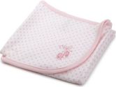 Little Me Baby-Girls Newborn Prima Ballerina Tag Along Blanket, White/Pink, One Size, 2-Pack (Little Me: 883953317988)